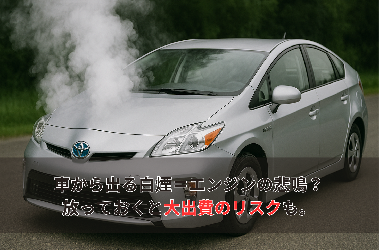 車から出る白煙＝エンジンの悲鳴？ 放っておくと大出費のリスクも。